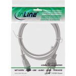 InLine Netzkabel für Notebook, 3pol Kupplung C5, grau, 1,8m