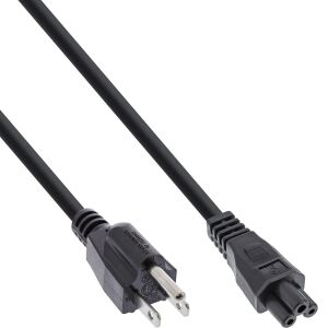 InLine Netzkabel für Notebook, USA/Canada, 3pol Kupplung, 2m