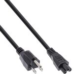 InLine Netzkabel für Notebook, USA/Canada, 3pol Kupplung, 2m