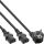 InLine Netz-Y-Kabel, 1x Schutzkontakt ST zu 2x Kaltgeräte ST, 3m
