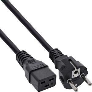 InLine Netzkabel 16A, Schutzkontakt gerade/Kaltgerätestecker IEC320/C19, 2m