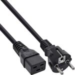 InLine Netzkabel 16A, Schutzkontakt gerade/Kaltgerätestecker IEC320/C19, 2m