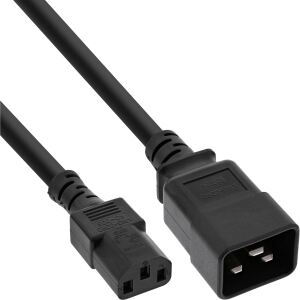 InLine Netz Adapterkabel, IEC 60320 C20 auf C13, max.10A, 3m