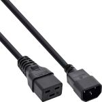 InLine Netz Adapterkabel, IEC 60320 C14 auf C19, max. 10A, 0,5m