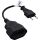 InLine Euro-Verlängerung, Eurostecker an Eurokupplung, schwarz, 0,2m