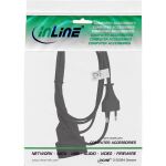 InLine Euro-Verlängerung, Eurostecker an Eurokupplung, schwarz, 2m