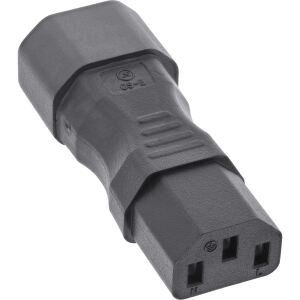 InLine Netzadapter IEC 60320 C14 / C13, 3pol Kaltgeräte