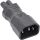 InLine Netzadapter IEC 60320 C14 / C7, 3pol Kaltgeräte zu 2pol