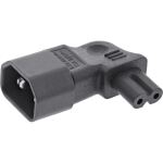 InLine Netzadapter IEC 60320 C14 / C7, L/R gewinkelt, 3pol Kaltgeräte zu 2pol