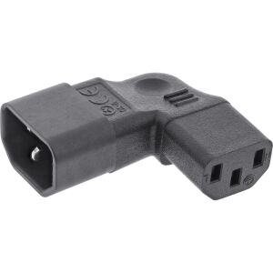 InLine Netzadapter IEC 60320 C14 / C13, L/R gewinkelt, 3pol Kaltgeräte