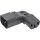 InLine Netzadapter IEC 60320 C14 / C13, L/R gewinkelt, 3pol Kaltgeräte