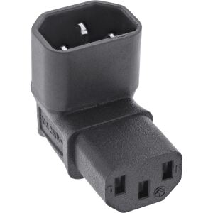 InLine Netzadapter IEC 60320 C14 / C13, oben/unten gewinkelt, 3pol Kaltgeräte