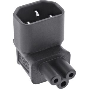 InLine Netzadapter IEC 60320 C14 / C5, oben/unten gewinkelt, 3pol Kaltgeräte