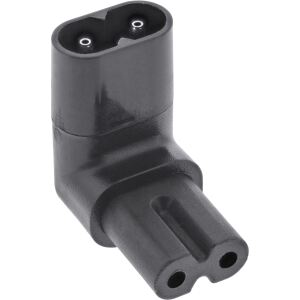InLine Netzadapter IEC 60320 C8 / C7, oben/unten gewinkelt 2pol