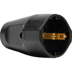 Kopp Kunststoff-Schutzkontakt-Schalenkupplung, für 3x1,5mm², schwarz