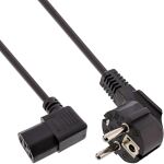 InLine Netzkabel, Schutzkontakt gew. auf Kaltgerätest. C13 rechts abgew., 5m