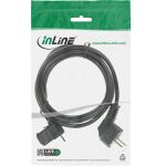 InLine Netzkabel, Schutzk. gew. / Kaltgerätest. C13 links abgew., 1m