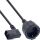 InLine Netz Adapter Kabel, Kaltgeräte C14 gew. auf Schutzkontakt Buchse, 1m