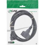 InLine Netz Adapter Kabel, Kaltgeräte C14 gew. auf Schutzkontakt Buchse, 2m