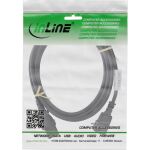 InLine Kaltgeräteverlängerung, C13 verriegelbar auf C14, schwarz, 3m