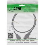 InLine Netzkabel, Netzstecker USA auf Kaltgerätestecker C13 verriegelbar, 2m