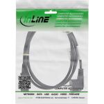 InLine Netzkabel, Schutzkontakt gewinkelt auf C13 verriegelbar, 3m