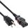 InLine Netzkabel, Netzstecker USA auf Kaltgerätestecker C13 verriegelbar, 3m