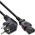 InLine Netzkabel, Schutzkontakt gewinkelt auf C13 verriegelbar, 0,5m