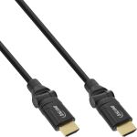 InLine HDMI High Speed Kabel mit Ethernet, Winkelstecker, schwarz, 3m