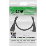 InLine HDMI High Speed Kabel mit Ethernet, gewinkelt, schwarz, 1,5 m