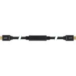 InLine HDMI-High Speed Kabel mit Ethernet, ST / ST, aktiv, schwarz / gold, 30m