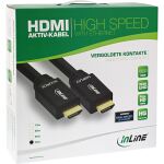 InLine HDMI-High Speed Kabel mit Ethernet, ST / ST, aktiv, schwarz / gold, 30m