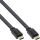 InLine HDMI-High Speed Flachkabel mit Ethernet, verg. Kontakte, schwarz, 0,5m