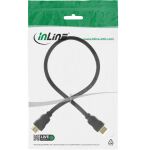 InLine HDMI-High Speed Kabel mit Ethernet, ST / ST, schwarz / gold, 0,5m