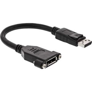 InLine DisplayPort Adapterkabel, DisplayPort Stecker auf Einbaubuchse, 0,2m
