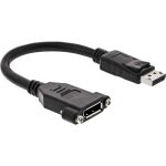 InLine DisplayPort Adapterkabel, DisplayPort Stecker auf Einbaubuchse, 0,2m