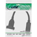 InLine DisplayPort Adapterkabel, DisplayPort Stecker auf Einbaubuchse, 0,2m