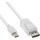 InLine Mini DisplayPort zu DisplayPort Kabel, weiß, 1,5m