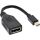 InLine Kabel Mini DisplayPort ST zu DisplayPort BU, 4K2K, schwarz, 0,15m