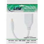 InLine Kabel Mini DisplayPort ST zu DisplayPort BU, 4K2K, weiß, 0,15m