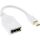 InLine Kabel Mini DisplayPort ST zu DisplayPort BU, 4K2K, weiß, 0,15m