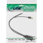 InLine HDMI ST zu DisplayPort BU Konverter Kabel, 4K, schwarz/gold, 0,3m