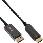 InLine DisplayPort zu HDMI AOC Konverter Kabel, 4K/60Hz, schwarz, 15m