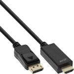 InLine DisplayPort zu HDMI Konverter Kabel, 4K/60Hz, schwarz, 5m