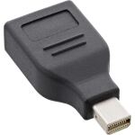 InLine DisplayPort Adapter, mini DisplayPort Stecker auf DisplayPort Buchse, 4K