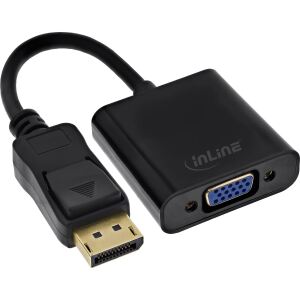 InLine Basic DisplayPort zu VGA Adapterkabel, schwarz, 0,15m