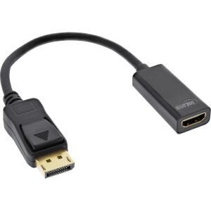 InLine DisplayPort zu HDMI Stecker / Buchse Adapterkabel mit Audio, 4K