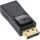 InLine DisplayPort Adapter, DP auf HDMI, 4K2K, mit Audio, schwarz