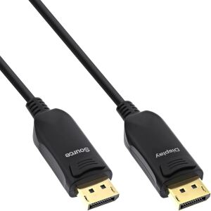 InLine DisplayPort 2.1 AOC Kabel, UHBR 13.5, optisch, aktiv, schwarz, 15m
