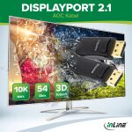 InLine DisplayPort 2.1 AOC Kabel, UHBR 13.5, optisch, aktiv, schwarz, 40m